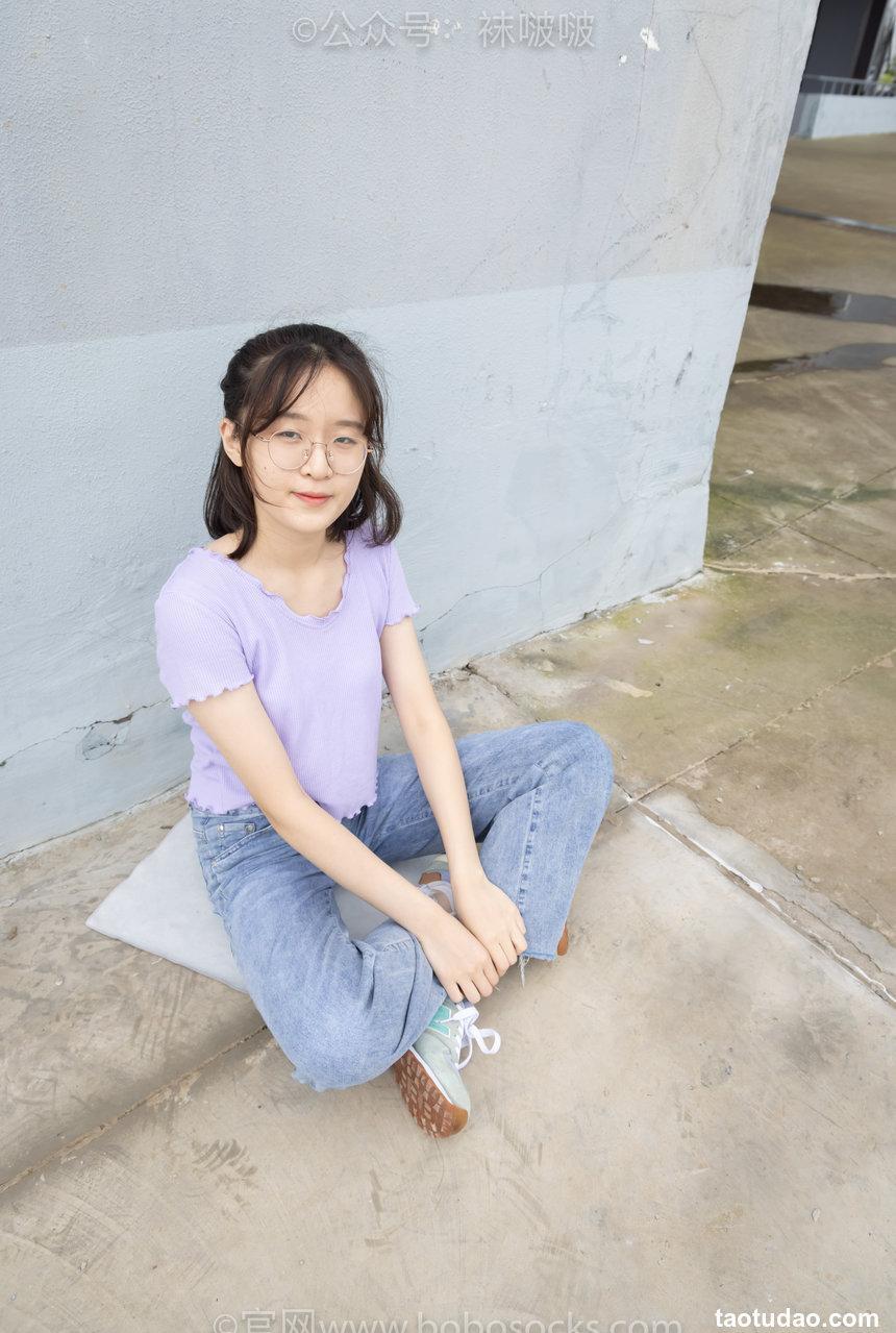 [BoBoSocks袜啵啵]NO.020 熊熊-NB运动鞋、蓝色短棉袜（踩脏）、裸足[150P+1V／4.88GB]