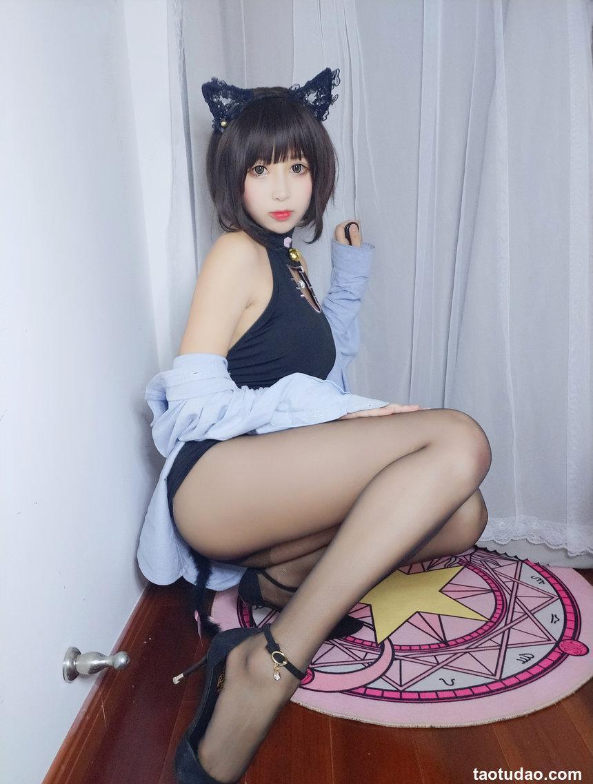 黑米粥 NO.012 – 露背猫咪 [6P+2V-94M]