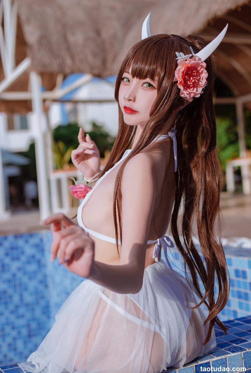 二佐Nisa 碧蓝航线 火奴鲁鲁泳装[20P-109MB]