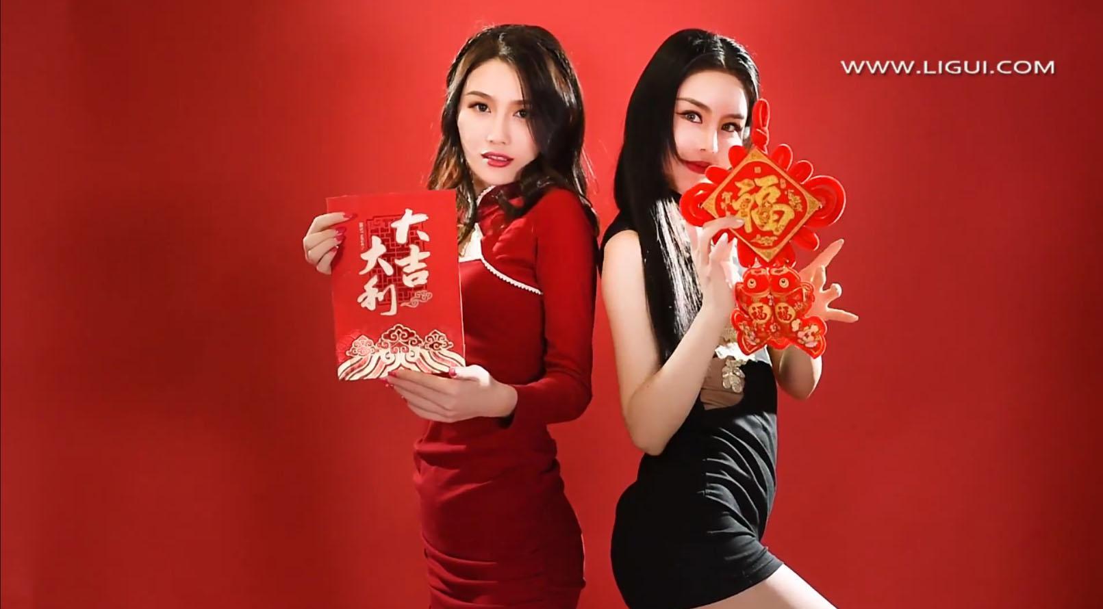 [Ligui丽柜]HD视频 2021.02.11 双生花-欲饺迎春 甜甜&凉儿 [MP4-400MB]