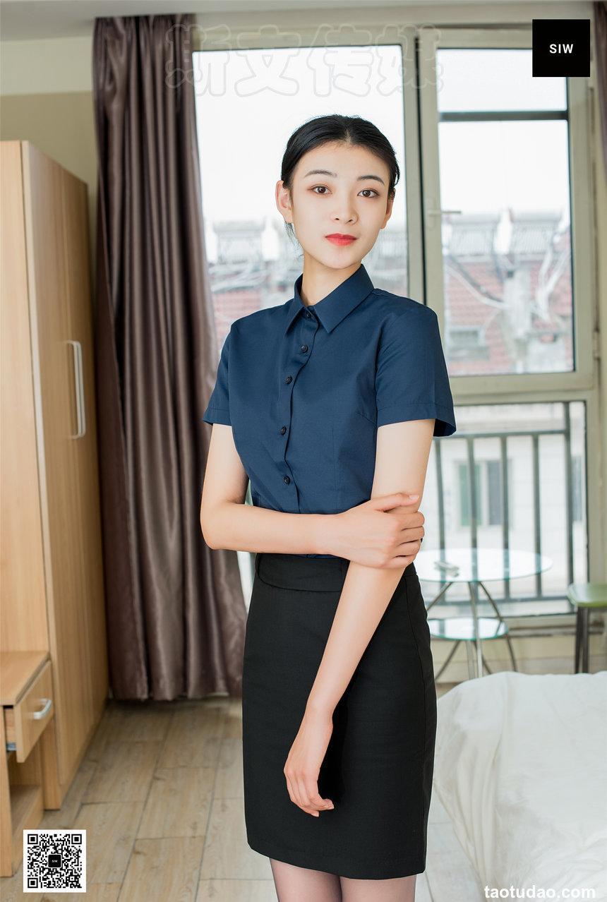 SIW斯文传媒 020 深蓝短袖制服工装气质套裙 - 嘉慧 [64P-128M]