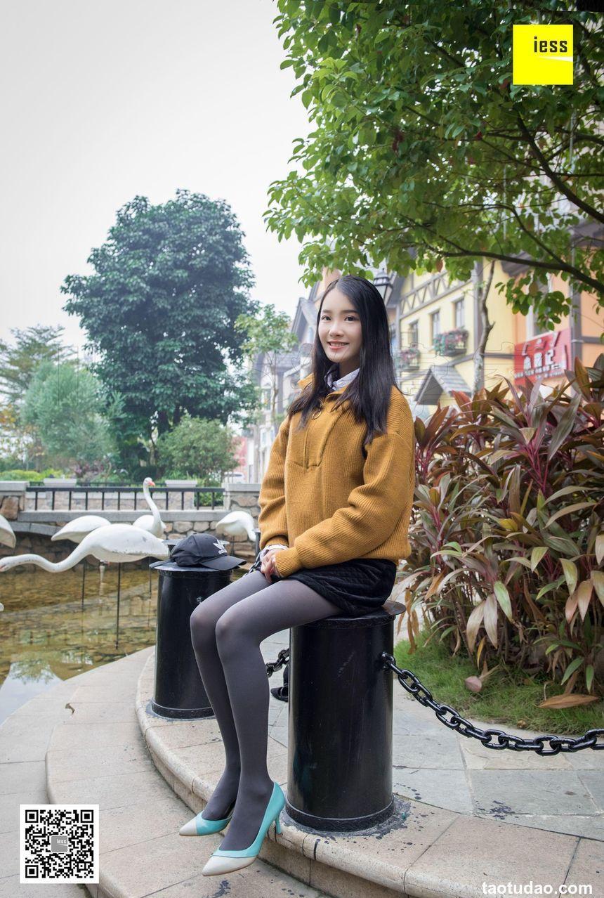 [IESS异思趣向] 2018.03.30 丝享家201：《厚灰丝与蓝色高跟》婉萍 [99+1P]