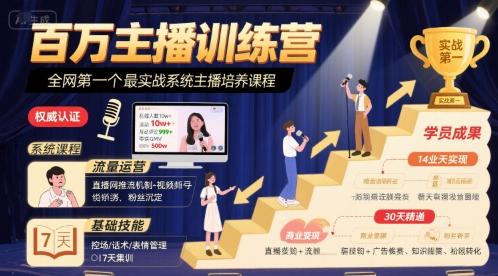 十一郎-百万主播训练营实战系统主播培养课程