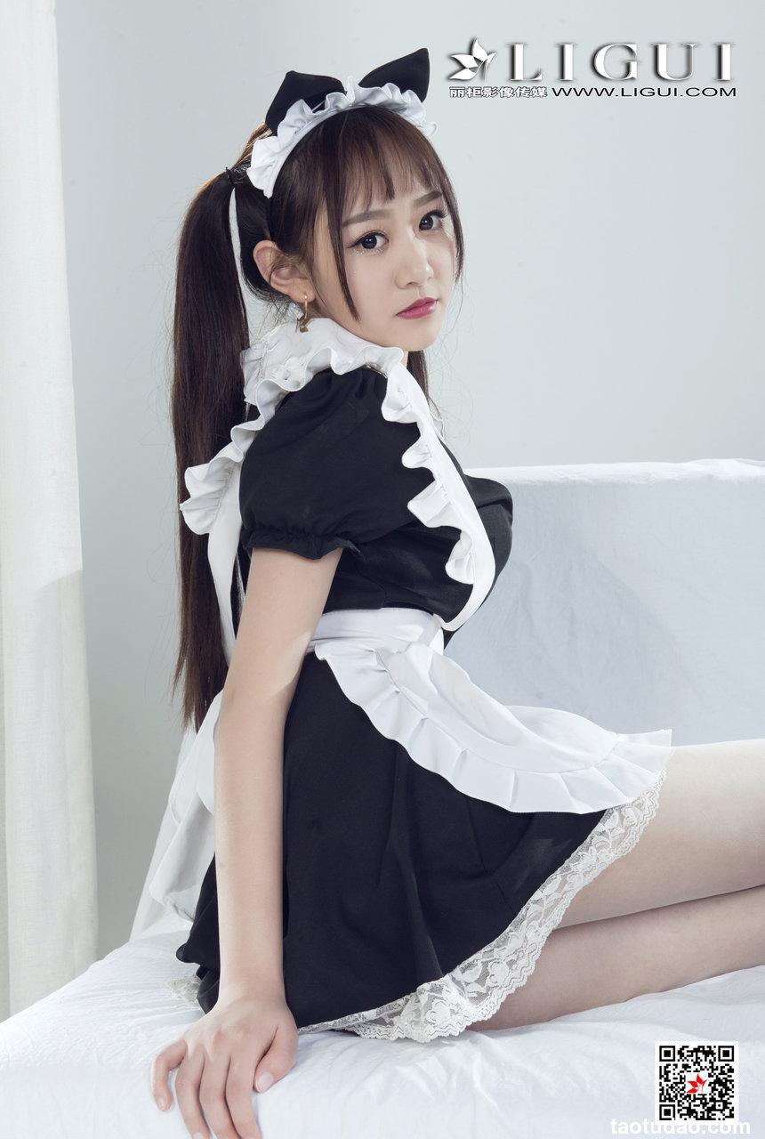 [Ligui丽柜] 2021.03.29 《00后白丝小佣》小熊 [73+1P67M]