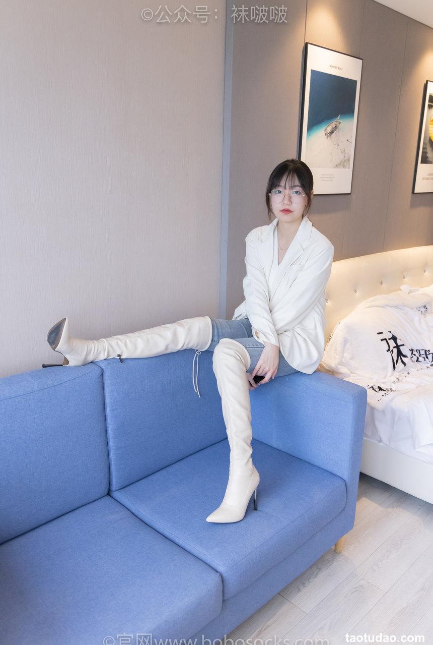 [BoBoSocks袜啵啵]NO.050 小甜豆-高跟长靴、白棉袜[175P+1V／8.01GB]