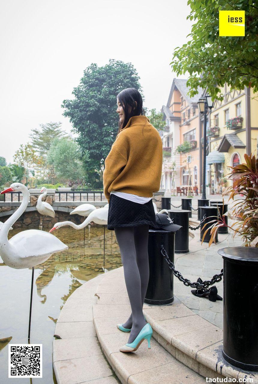 [IESS异思趣向] 2018.03.30 丝享家201：《厚灰丝与蓝色高跟》婉萍 [99+1P]