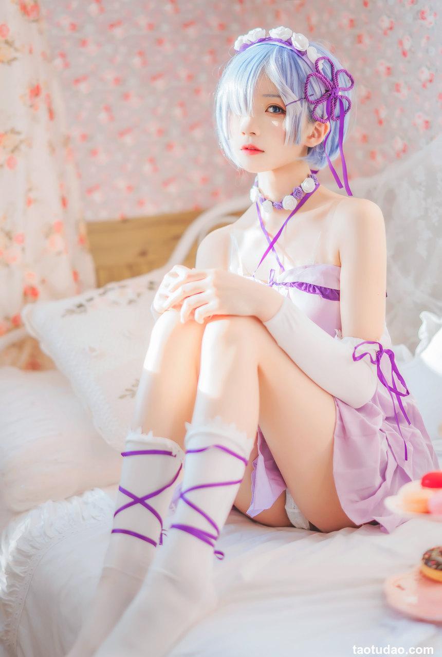 桜桃喵 - NO.136 蕾姆睡裙 [24P-410MB]