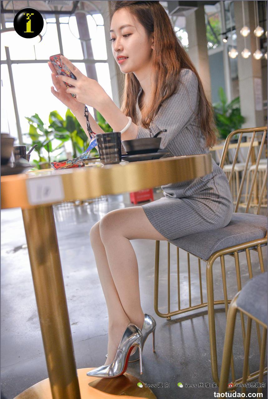 [IESS异思趣向] 普惠集 076 小捷 – 咖啡厅的银色高跟鞋 [85P]
