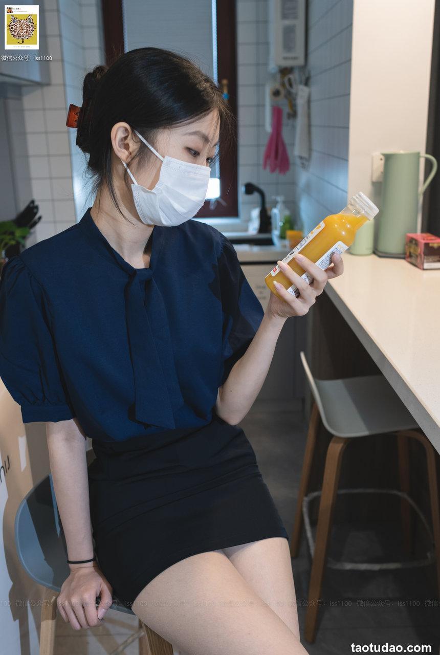 ISS公众号系列 – 美晗 蓝色衬衫 套图+视频