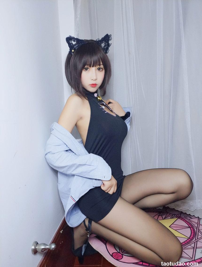 黑米粥 NO.012 – 露背猫咪 [6P+2V-94M]