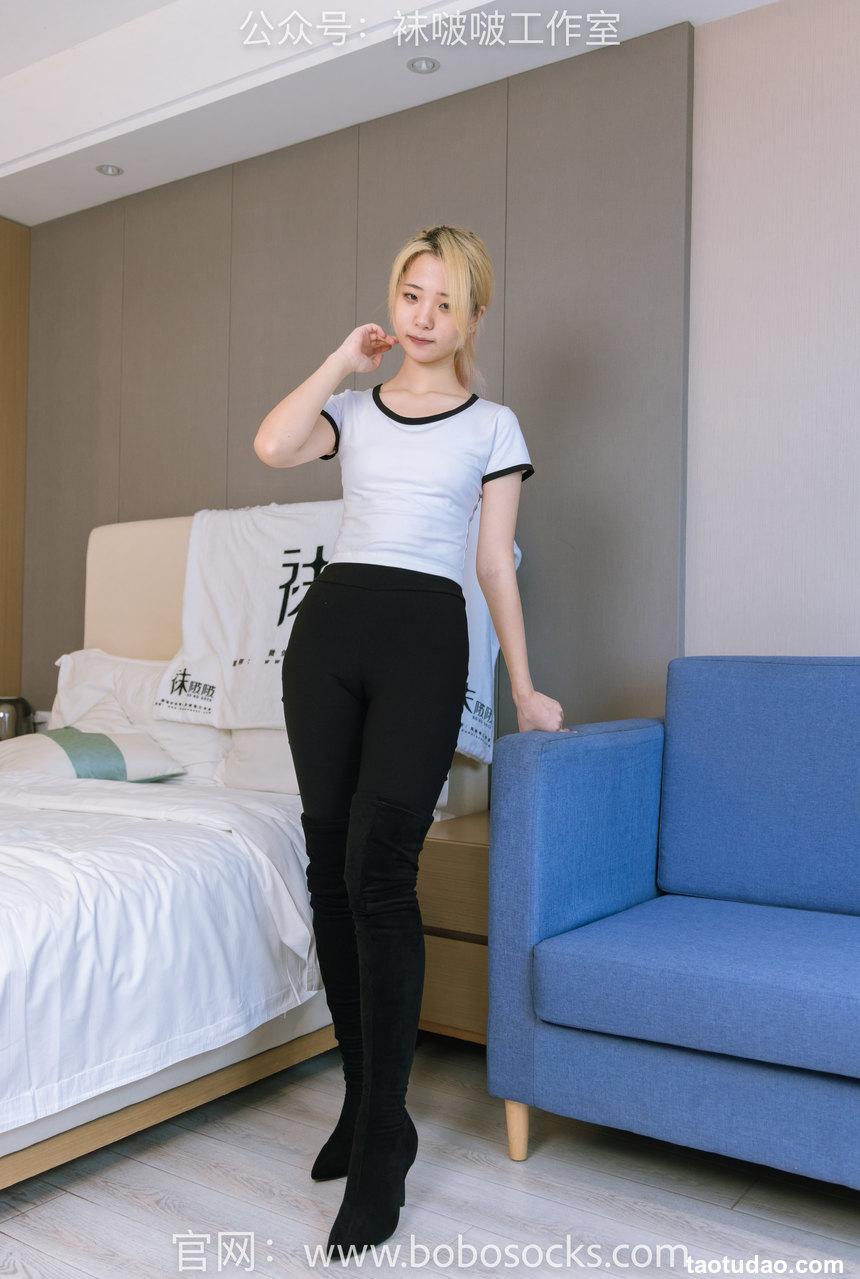 [BoBoSocks袜啵啵]NO.122 小淳-高跟长靴、白棉袜[149P+1V／6.19GB]