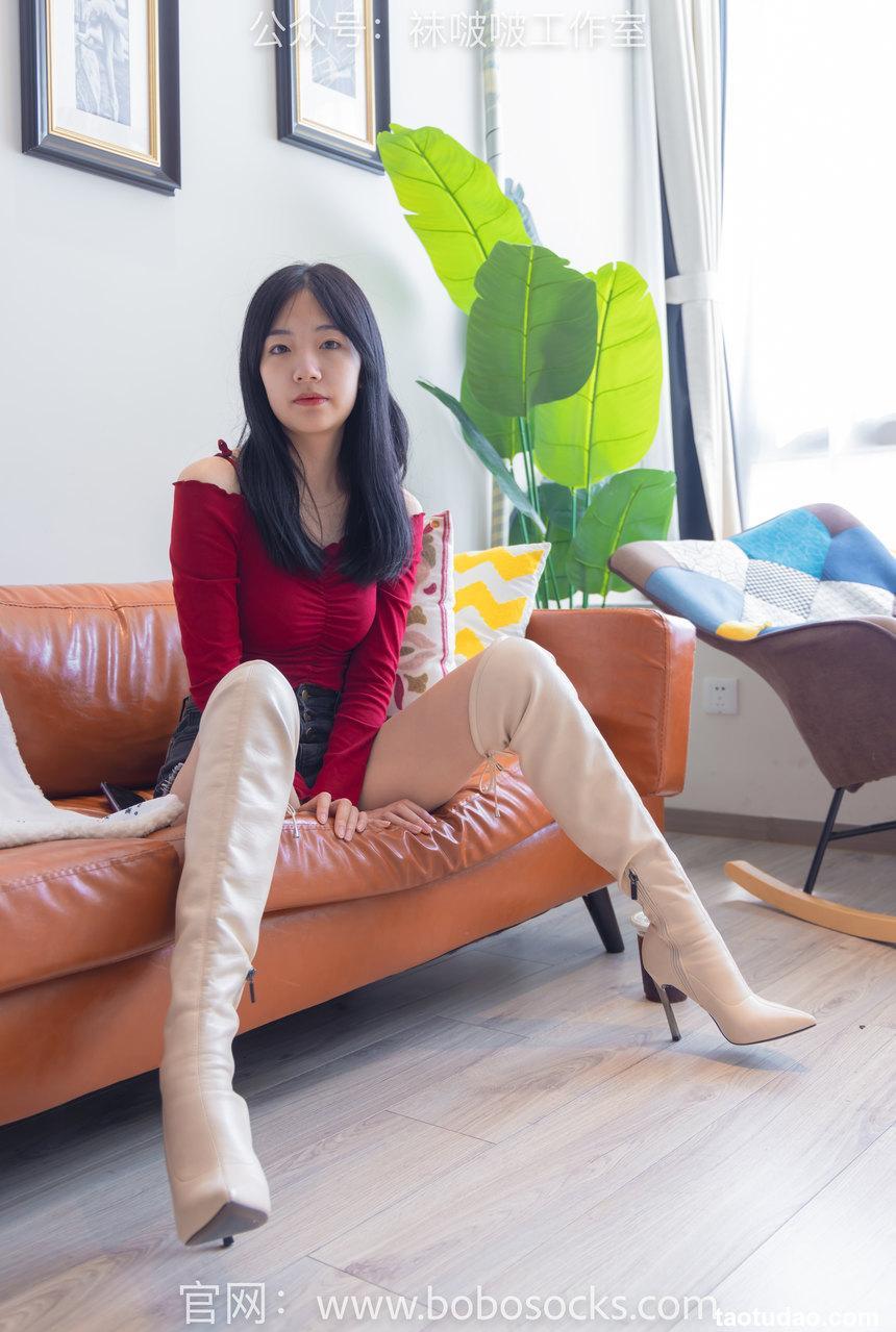 [BoBoSocks袜啵啵]NO.120 小甜豆-高跟长靴、白棉袜、裸足[170P+1V／6.92GB]