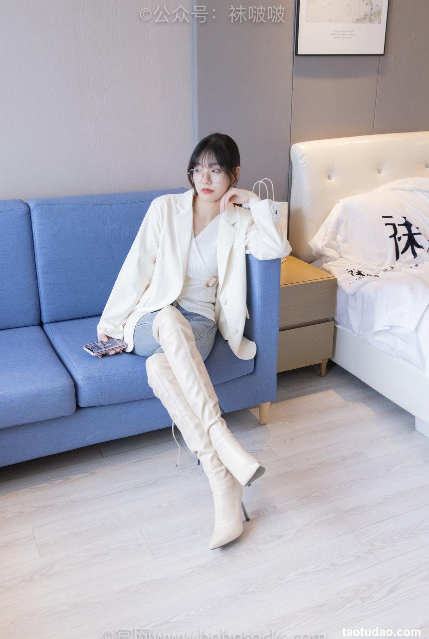 [BoBoSocks袜啵啵]NO.050 小甜豆-高跟长靴、白棉袜[175P+1V／8.01GB]