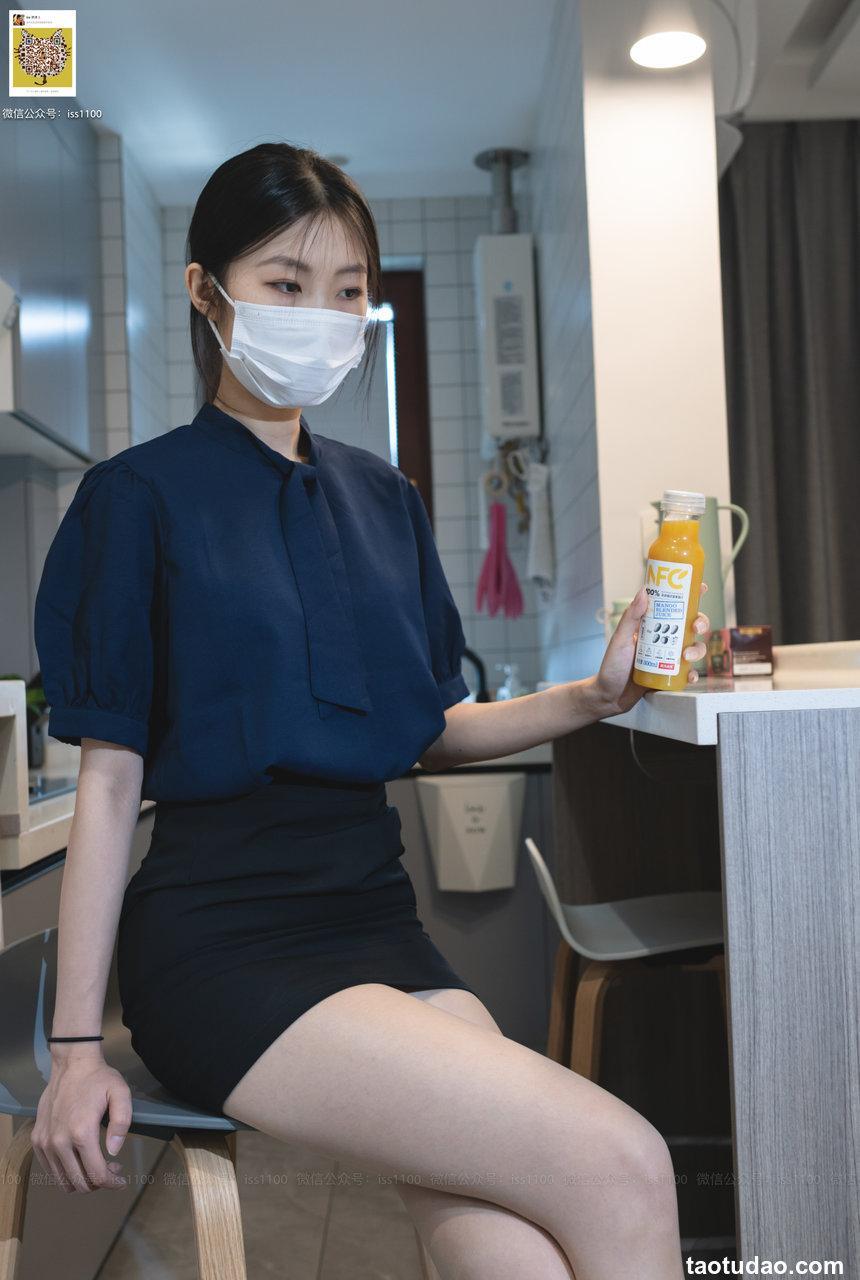 ISS公众号系列 – 美晗 蓝色衬衫 套图+视频