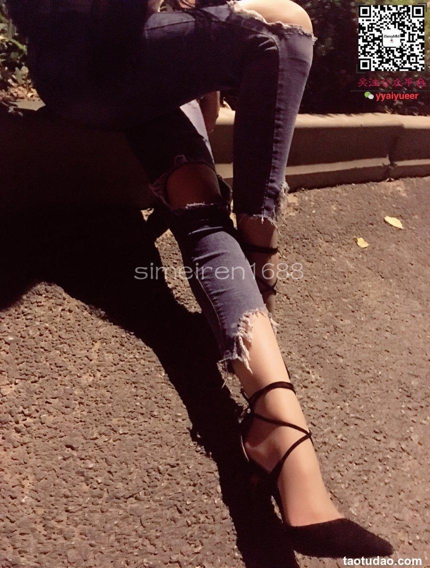 丝月神 004 细带牛仔裤肉路灯下夜拍[56P／157MB]