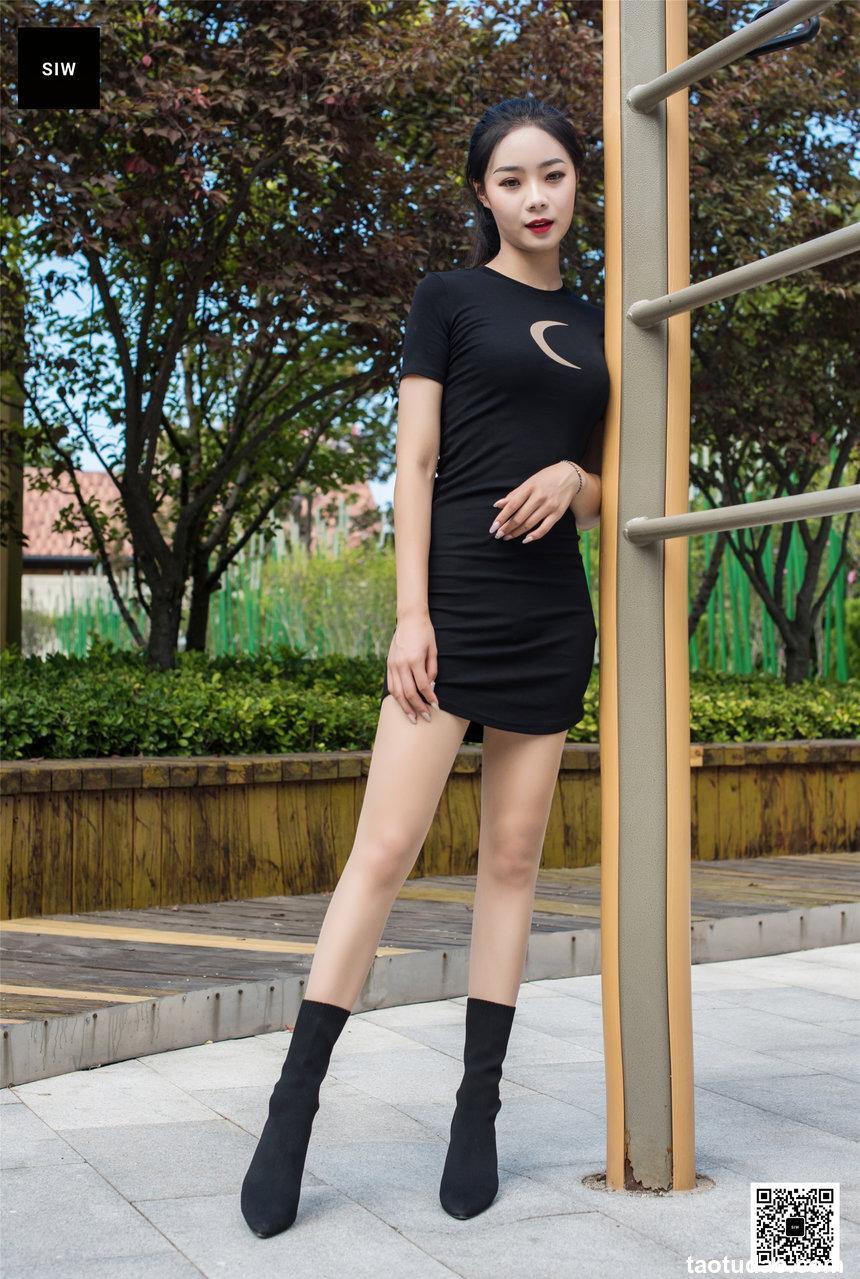 SIW斯文传媒 043 运动休闲纯棉黑色修身连身衫 - 乐饮 [67P-187M]