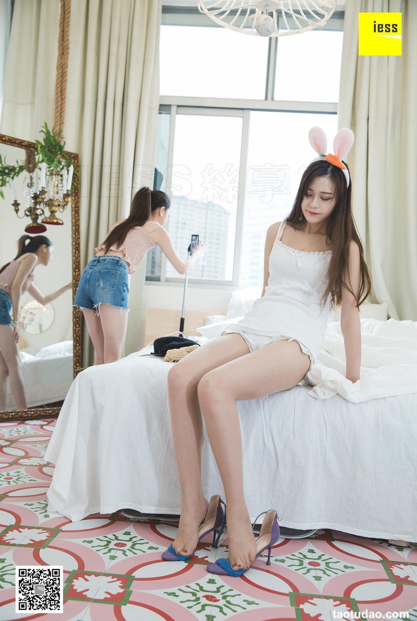 [IESS异思趣向]2019.04.03 丝享家457：九妹白色牛仔短裤[87P]