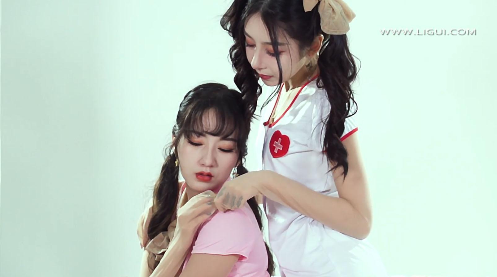 [Ligui丽柜]HD视频 2022.04.01 双生花-丝欲双生 兔子&汐汐[1V／529MB]