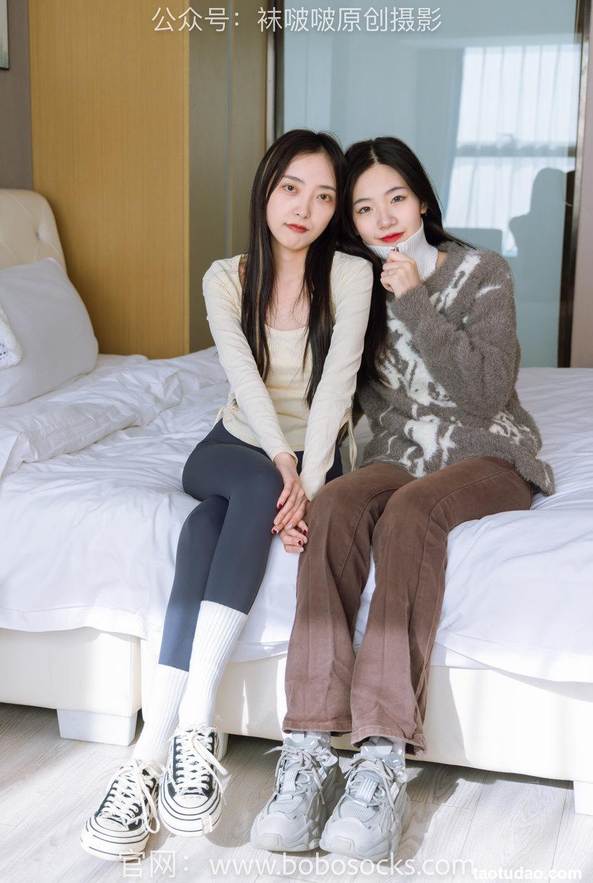 [BoBoSocks袜啵啵]NO.166 小甜豆稚予-板鞋、运动鞋、高跟鞋、白棉袜、蓝丝[218P+1V／7.66GB]