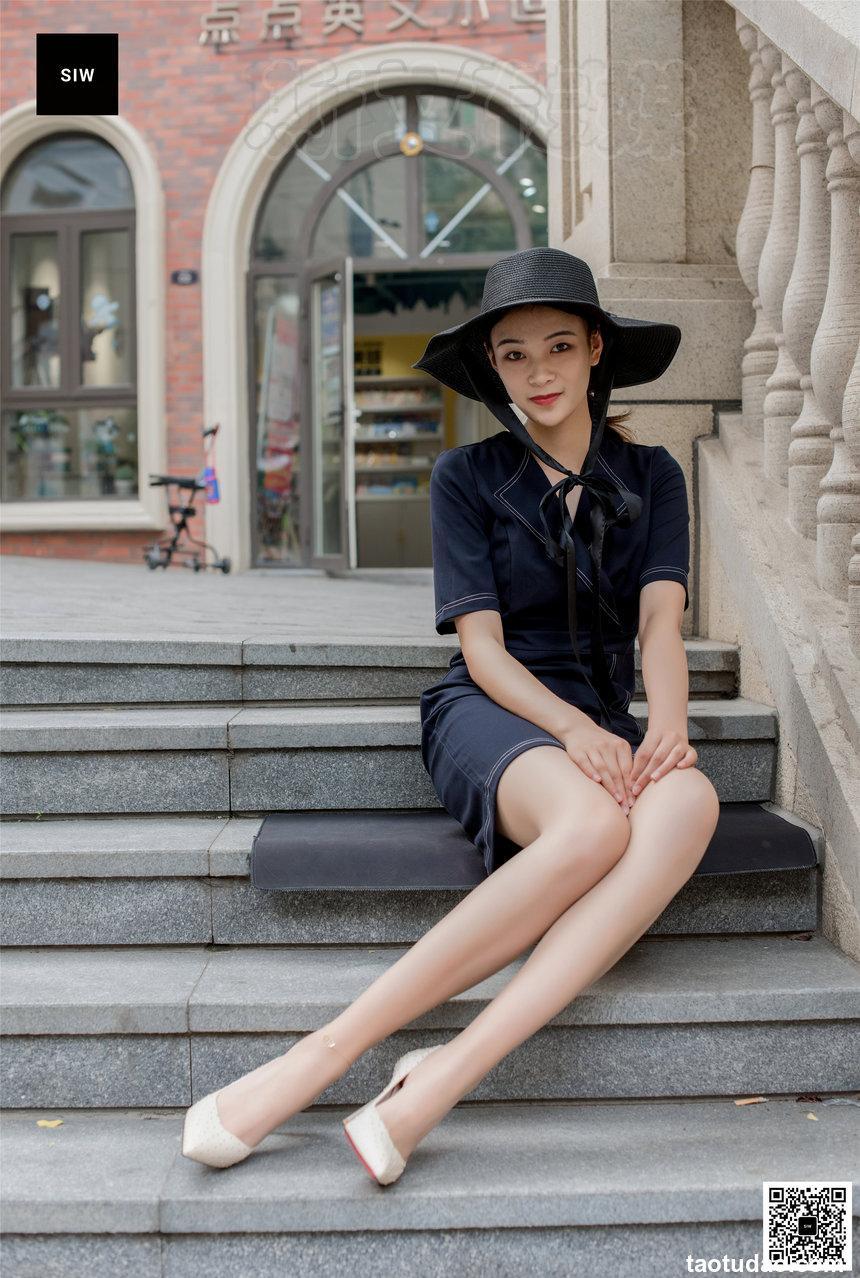 SIW斯文传媒 009 气质职业装工装中袖蓝连衣裙 - 嘉慧 [64P-189M]