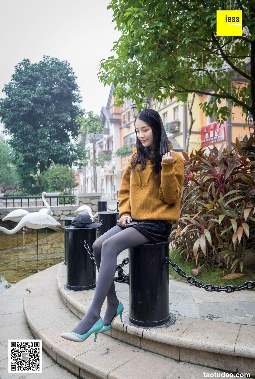 [IESS异思趣向] 2018.03.30 丝享家201：《厚灰丝与蓝色高跟》婉萍 [99+1P]