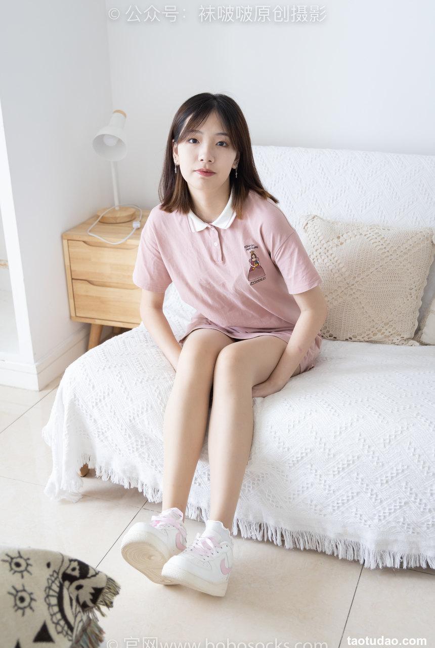 [BoBoSocks袜啵啵]NO.163 小甜豆-空军一号板鞋、白棉袜、肉丝[135P+1V／5.92GB]