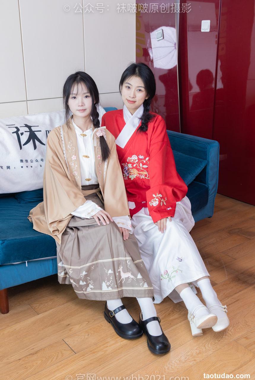 [BoBoSocks袜啵啵]NO.400 奶油甜甜圈-两双高跟鞋、白棉袜、肉丝[158P+1V／6.63GB]