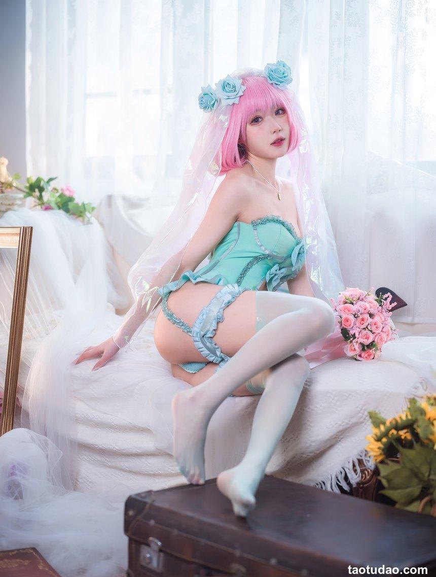 阿包也是兔娘 No.082-王女梦梦 婚纱内衣 [33P-573MB]