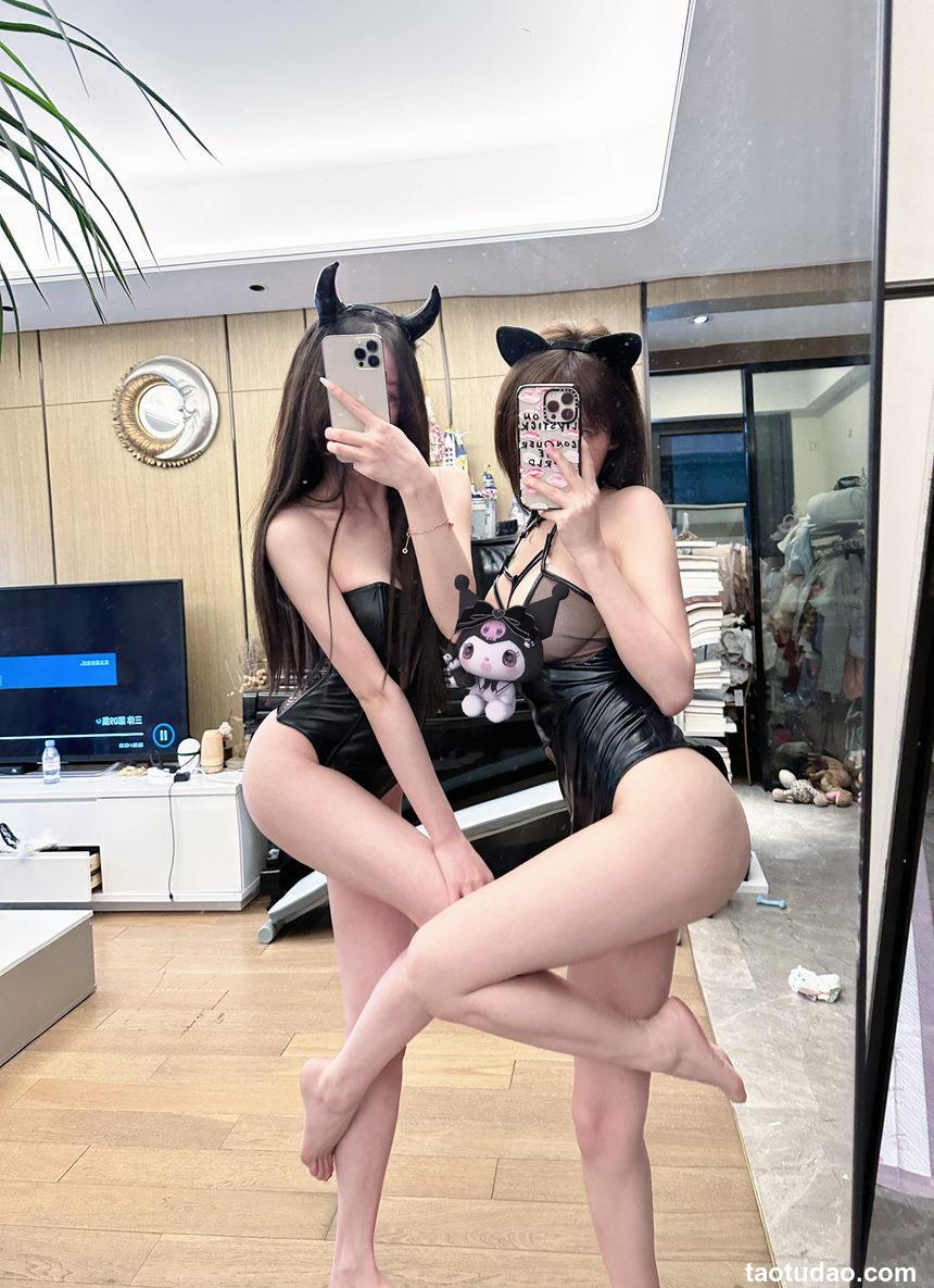 奔跑的晶骡儿 - 黑色姐妹花 [17P-143MB]