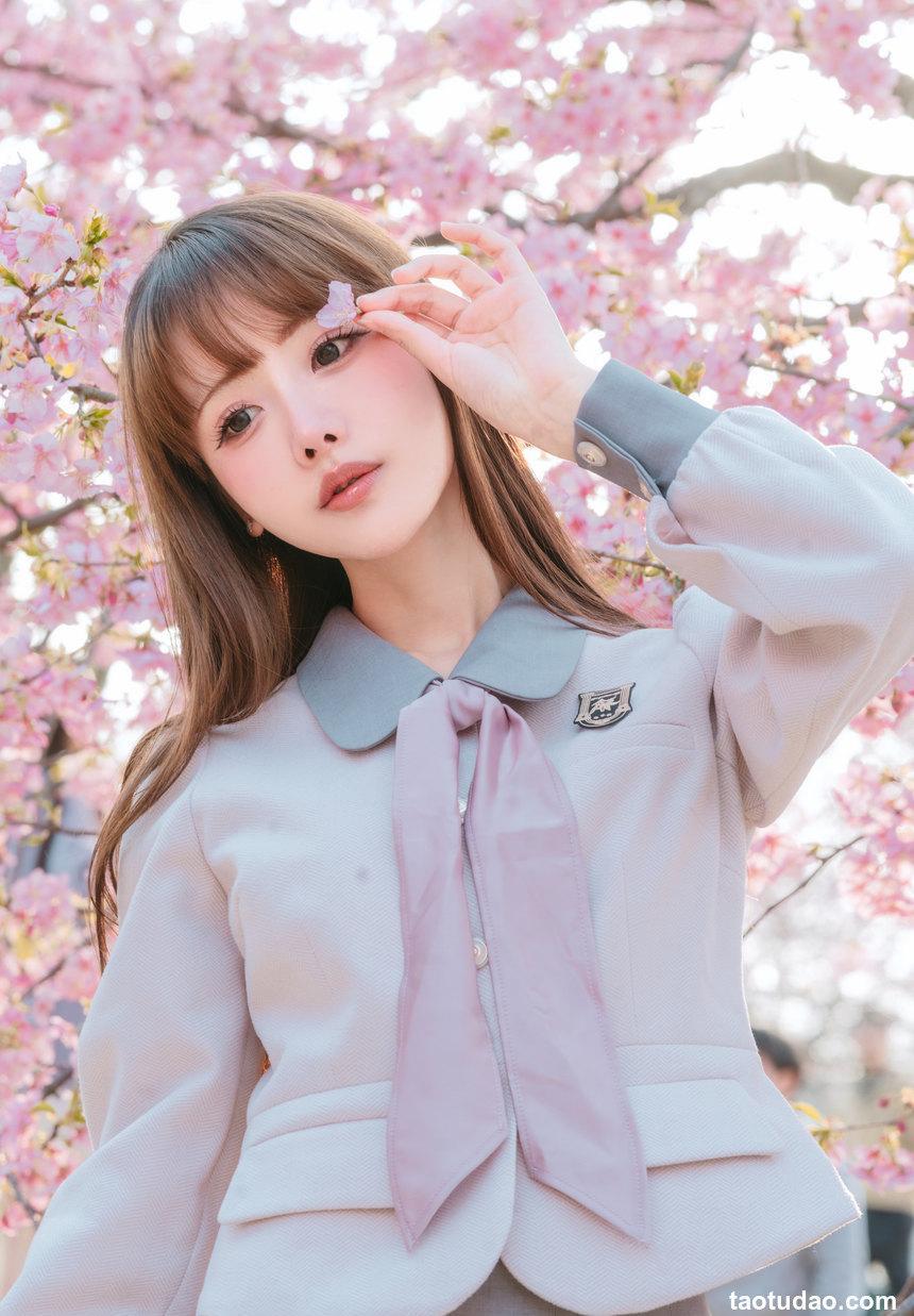 紫氯氯 - NO.03 樱花下的JK少女 [18P-72MB]