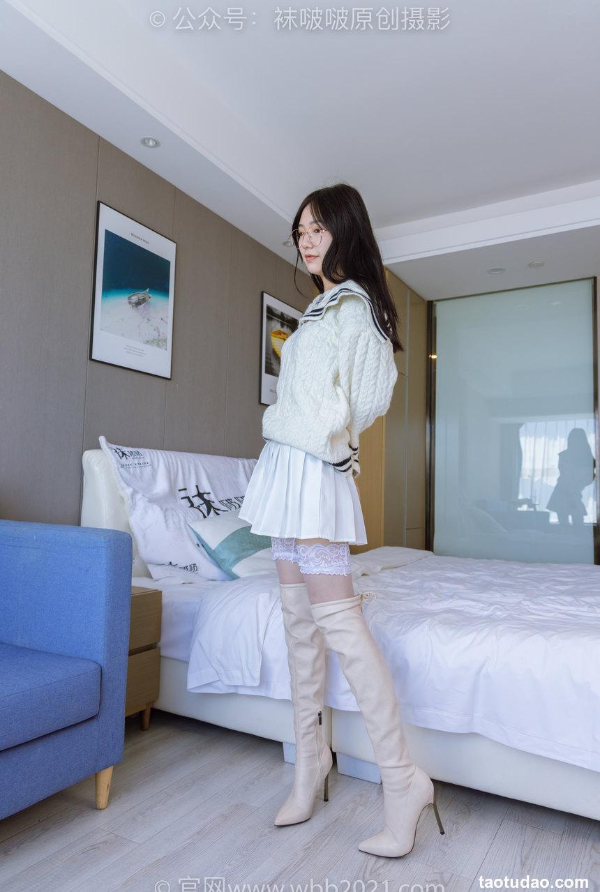 [BoBoSocks袜啵啵]NO.282 小甜豆-长靴、高跟鞋、白丝大腿袜[140P+1V／5.85GB]