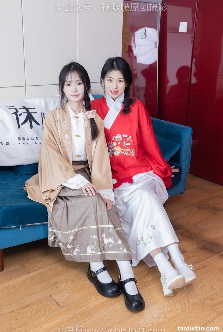 [BoBoSocks袜啵啵]NO.400 奶油甜甜圈-两双高跟鞋、白棉袜、肉丝[158P+1V／6.63GB]