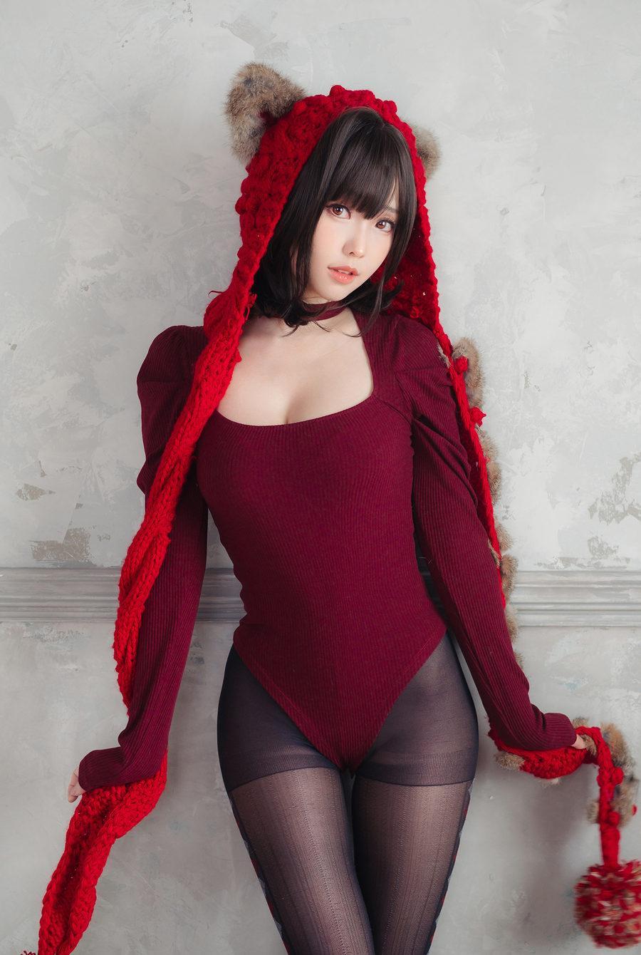 Ely_eee(ElyEE子) - 红色 KNITTING [52P-110MB]