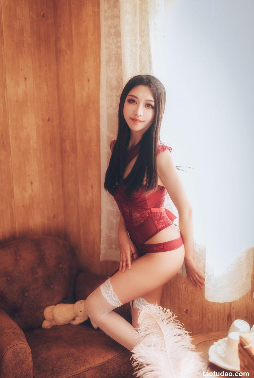 源纱希喵喵喵 - NO.002 晨风 红色内衣[12P]