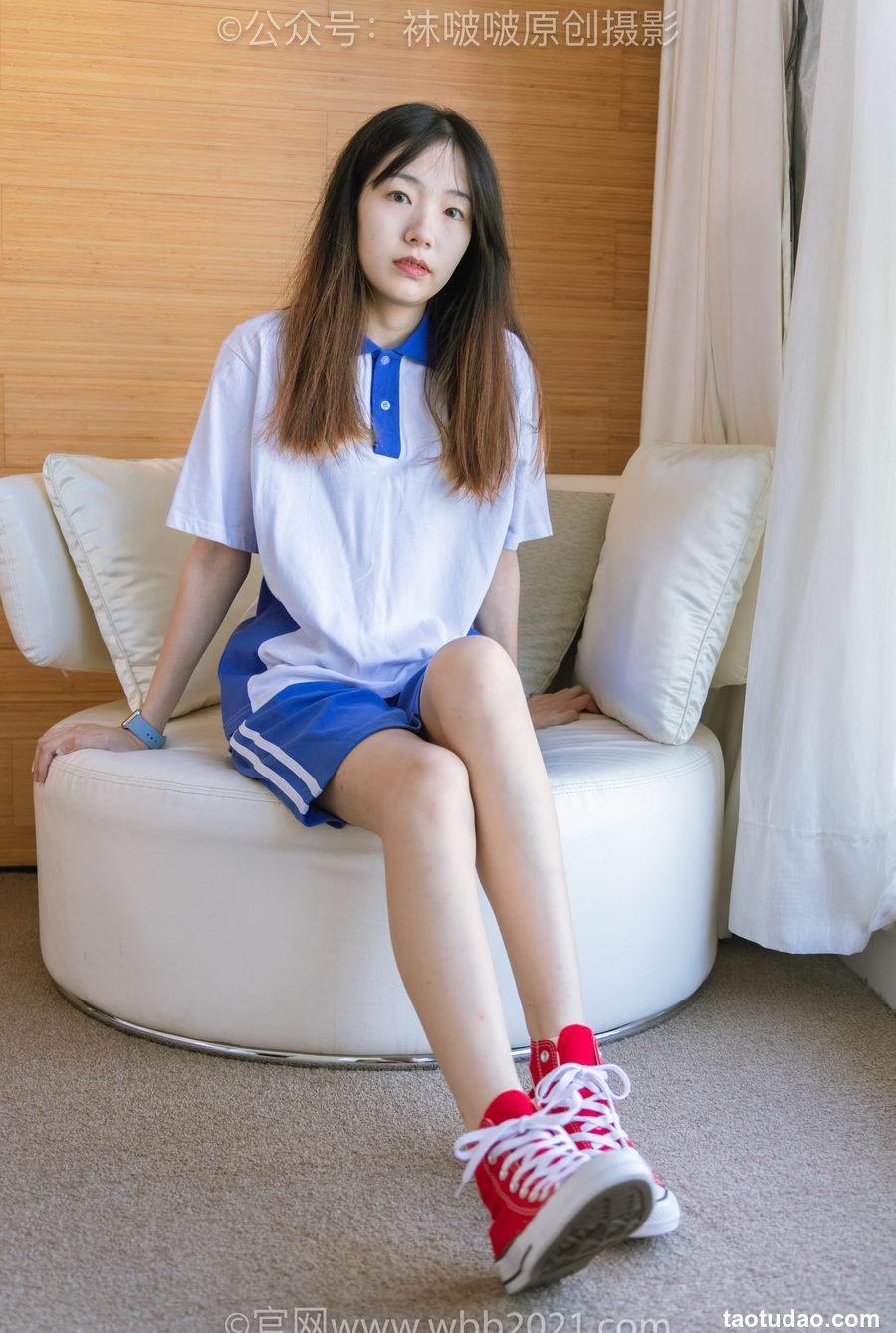 [BoBoSocks袜啵啵]NO.336 小甜豆-校服、帆布鞋、白棉袜、裸足[140P+1V／6.71GB]