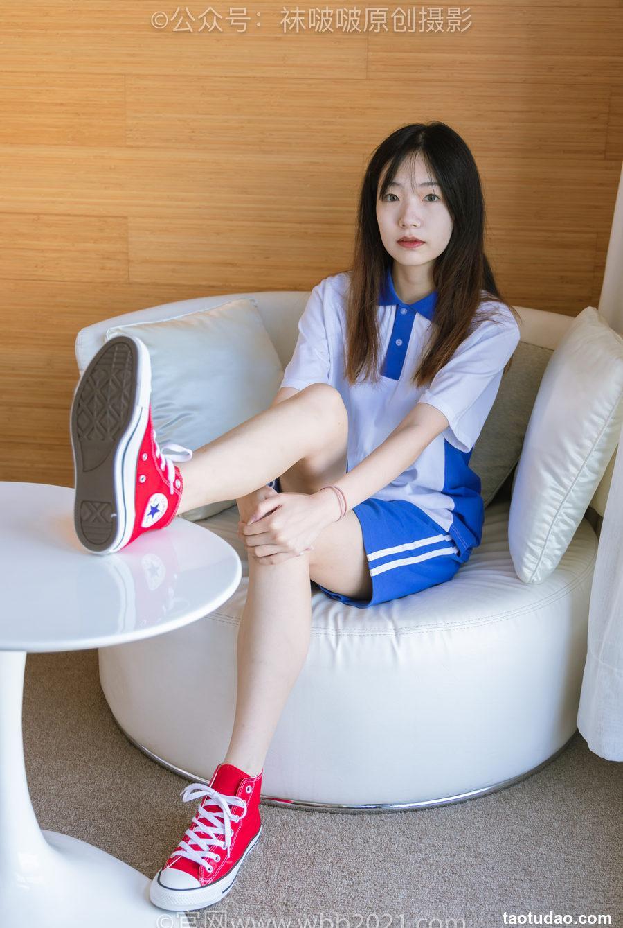 [BoBoSocks袜啵啵]NO.336 小甜豆-校服、帆布鞋、白棉袜、裸足[140P+1V／6.71GB]