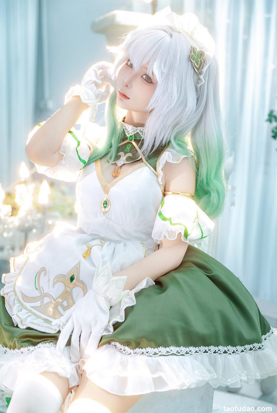 蠢沫沫 - 草神女仆纳西妲 [15P-551MB]