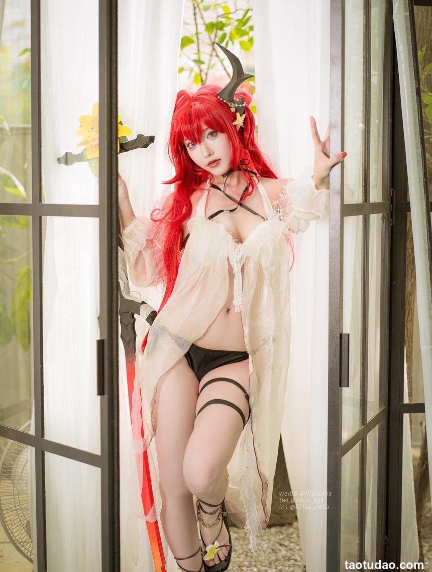 切切celia - 明日方舟 史尔特尔泳装 [27P-211MB]