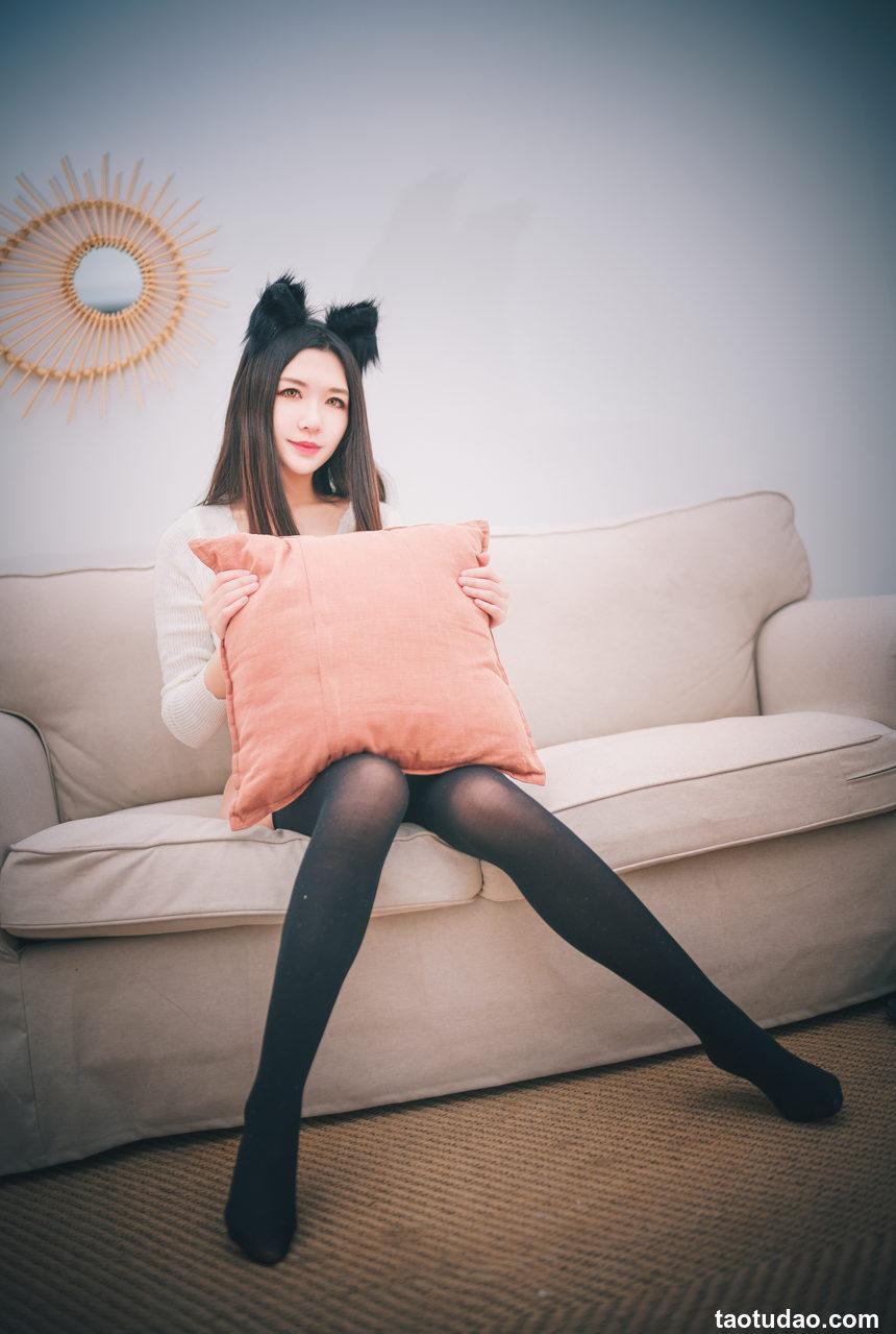 源纱希喵喵喵 - NO.006 猫耳白色毛衣[20P]