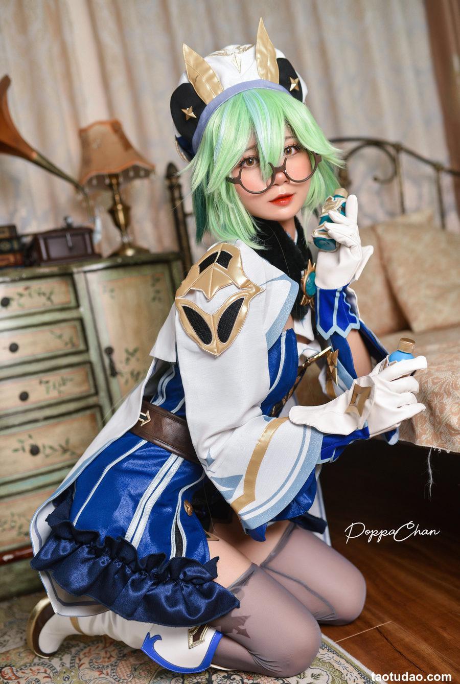 PoppaChan-Sucrose Genshin Impact [29P+14V-175MB]