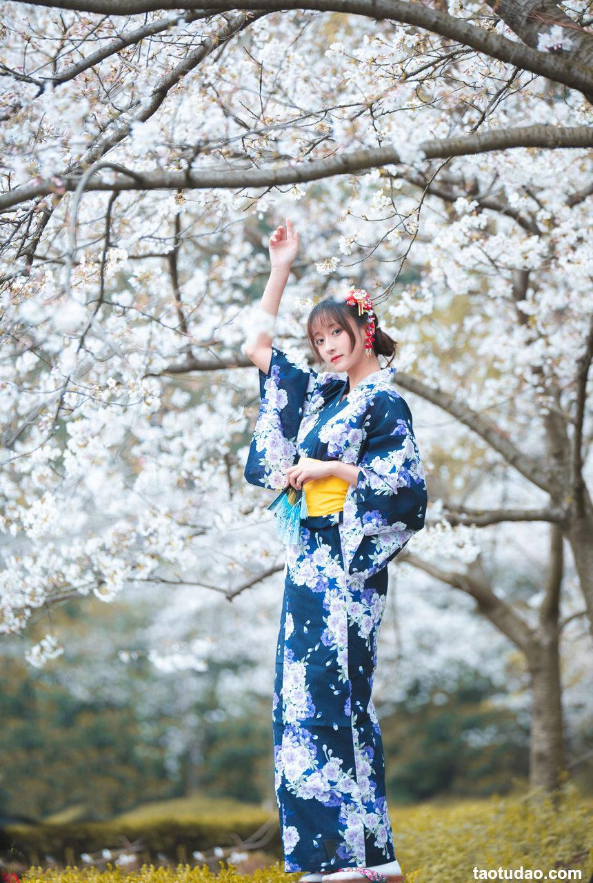 冬马路纱 No.005-樱园浴衣 [9P-133MB]