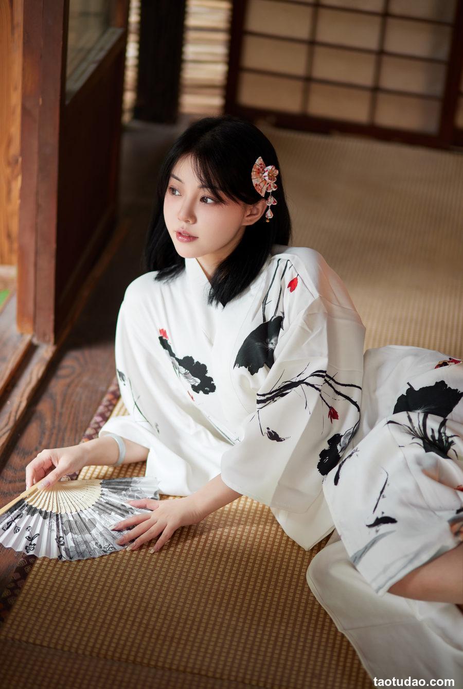 蛋黄酱 橘猫juju 水墨丹青和服写真 [28P-81MB]