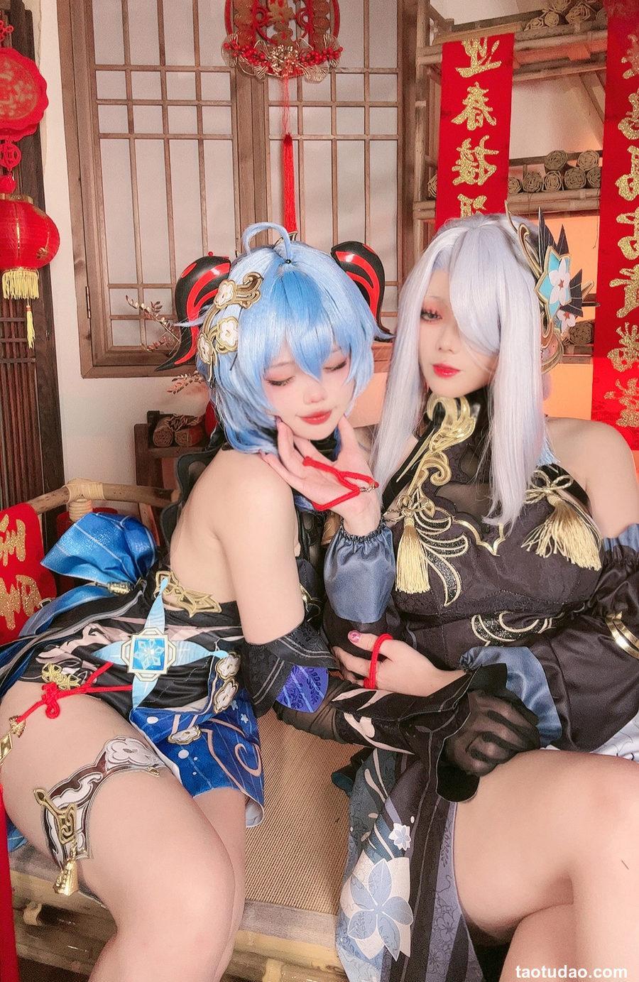 原神新春-甘雨申鹤海灯节双人[31P+8V-123MB]