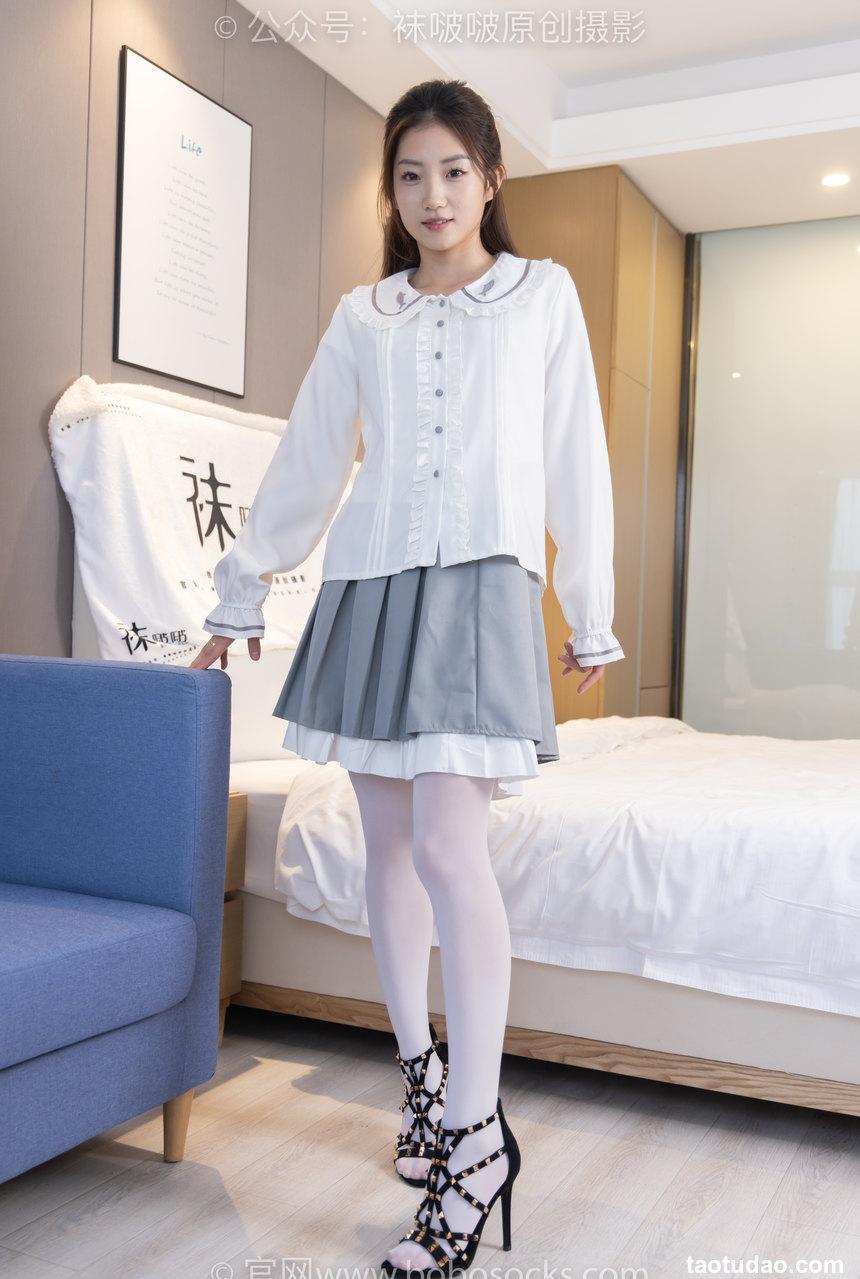 [BoBoSocks袜啵啵]NO.211 小沫-高跟鞋、厚白丝[142P+1V／5.59GB]