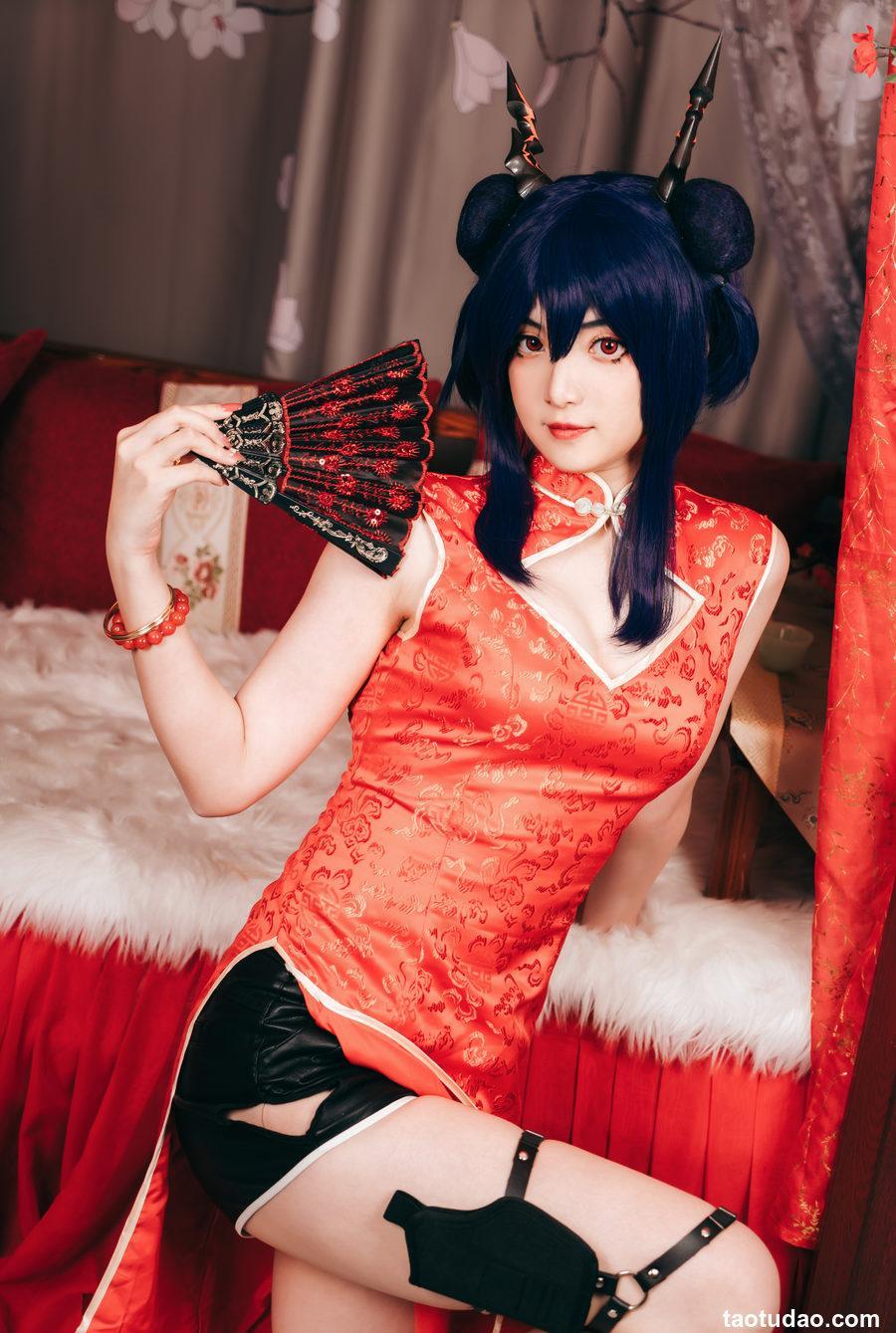 许枳 - NO.02 陈的红色旗袍 [26P-283MB]