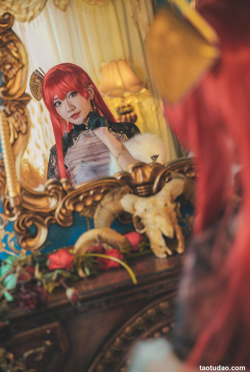 源纱希喵喵喵 – NO.017 君主旗袍[16P-201.8M]