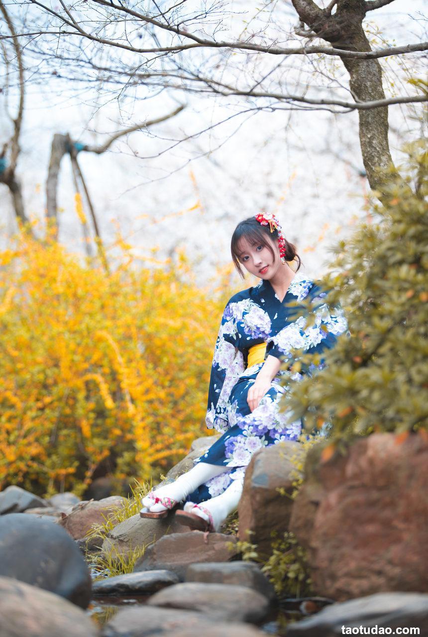 冬马路纱 No.005-樱园浴衣 [9P-133MB]