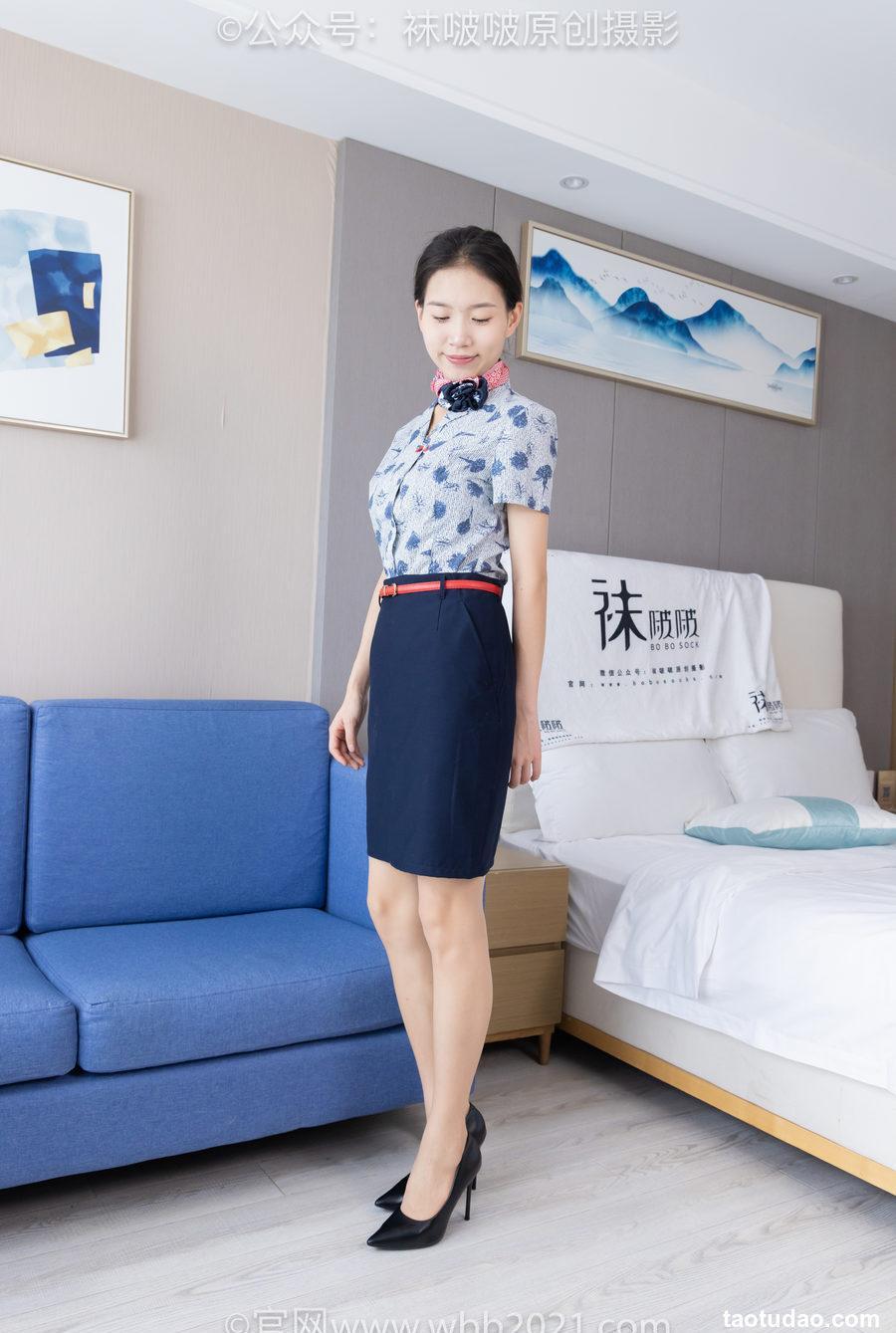 [BoBoSocks袜啵啵]NO.334 芝士-东航制服、两双高跟鞋、薄肉丝、薄灰丝[141P+1V／7.56GB]