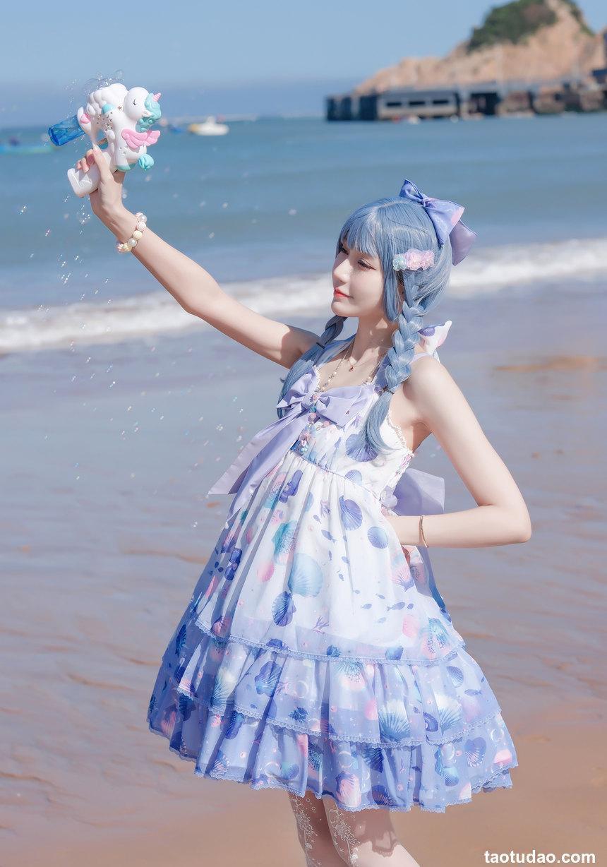 彩芸_Nebula - NO.01 渐变贝壳白紫 [15P-72MB]