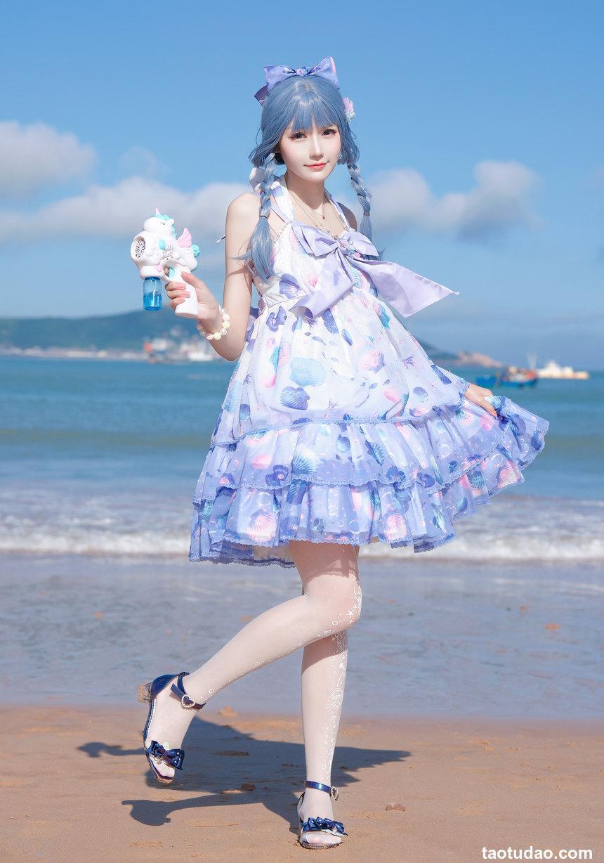 彩芸_Nebula - NO.01 渐变贝壳白紫 [15P-72MB]